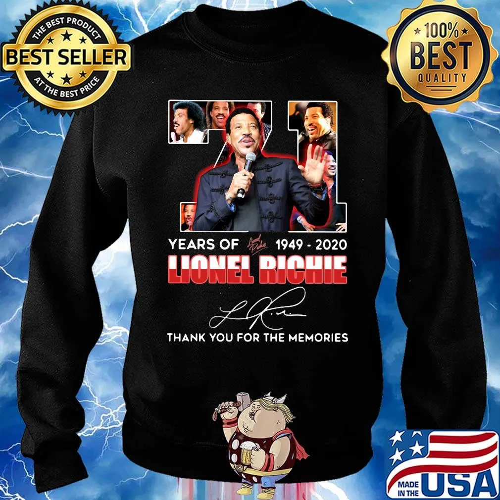 71 years of 1949 2020 lionel richie thank you for the memories signature s Sweater