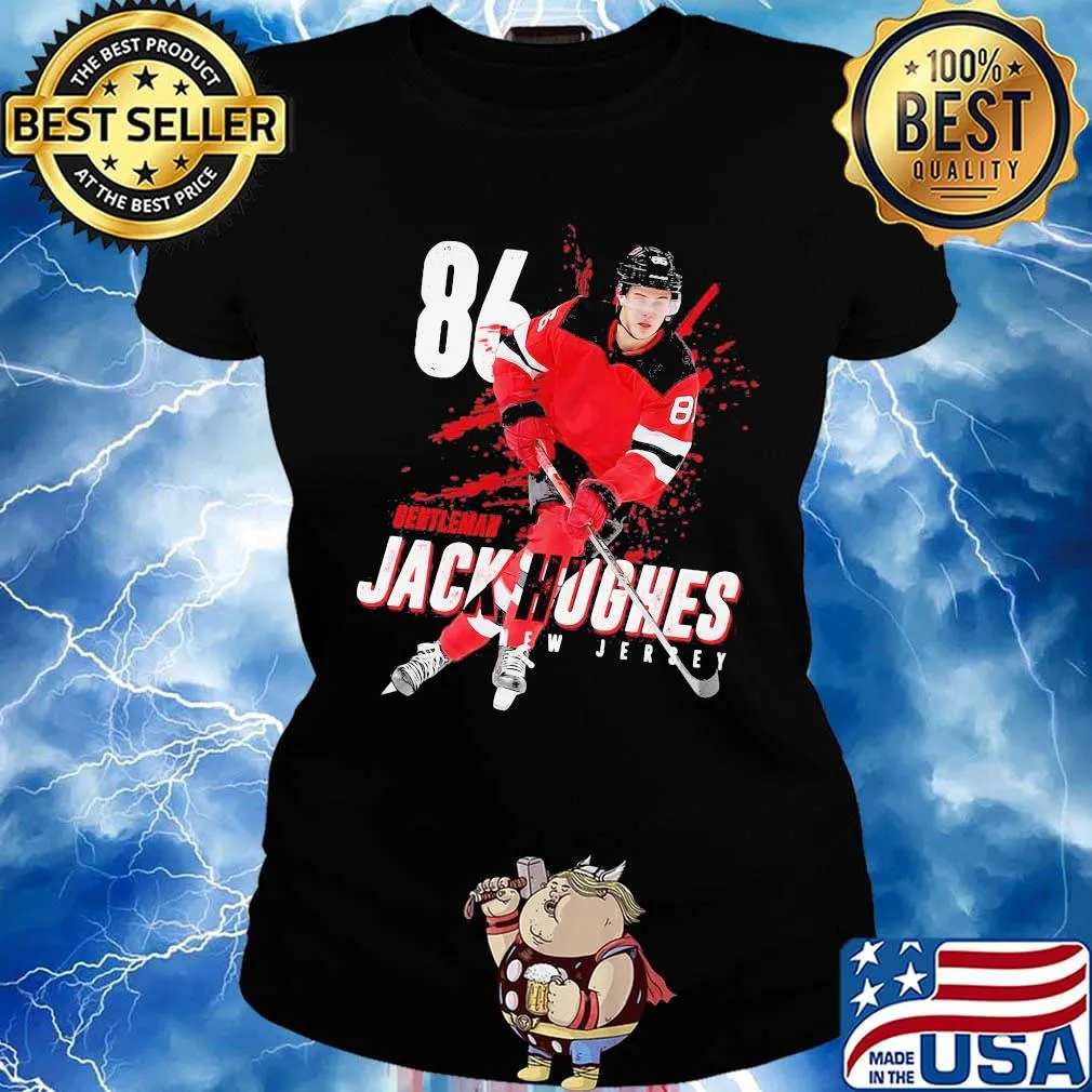 86 gentleman jack hughes new jersey hockey s Ladies tee