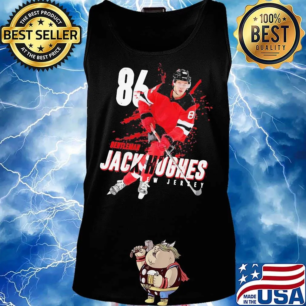 86 gentleman jack hughes new jersey hockey s Tank top
