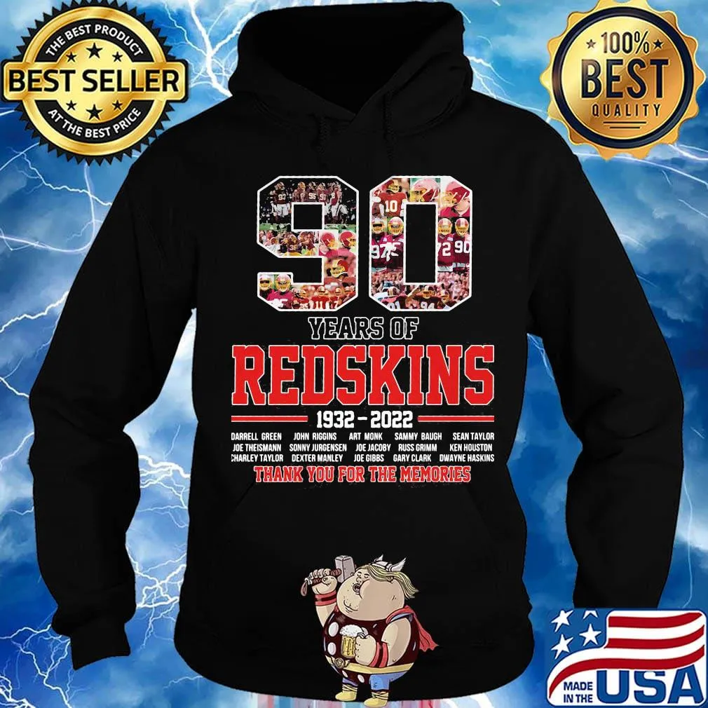 90 years of redskins football 1932 2022 thank you for the memories s Hoodie