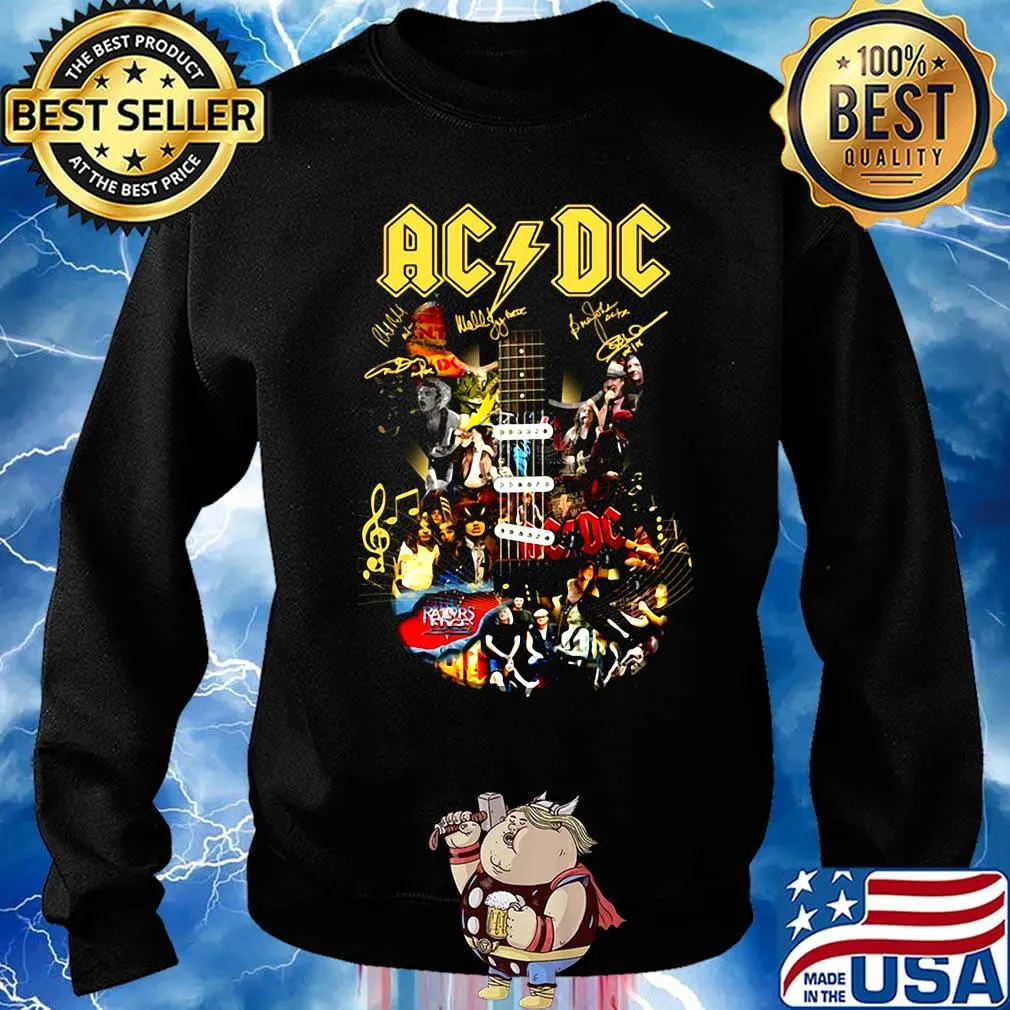 AC DC Picture Guitar signature s Sweater