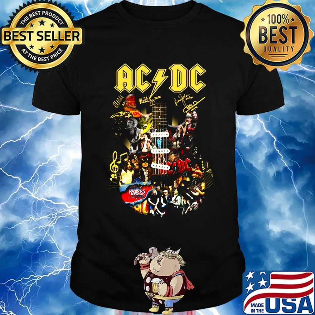 AC DC Picture Guitar signature shirt