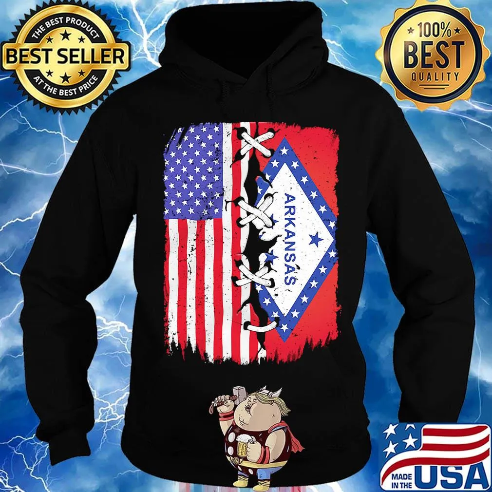 American and arkansas flag independence day s Hoodie