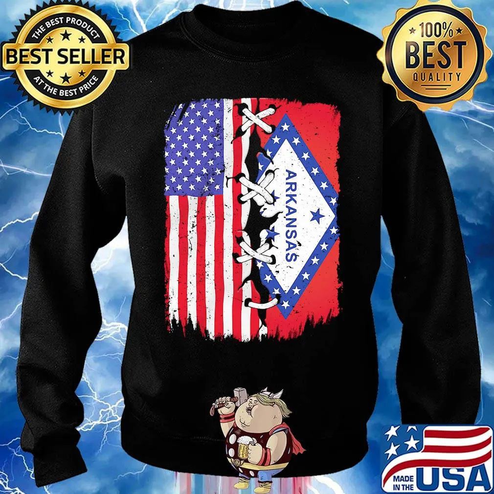 American and arkansas flag independence day s Sweater