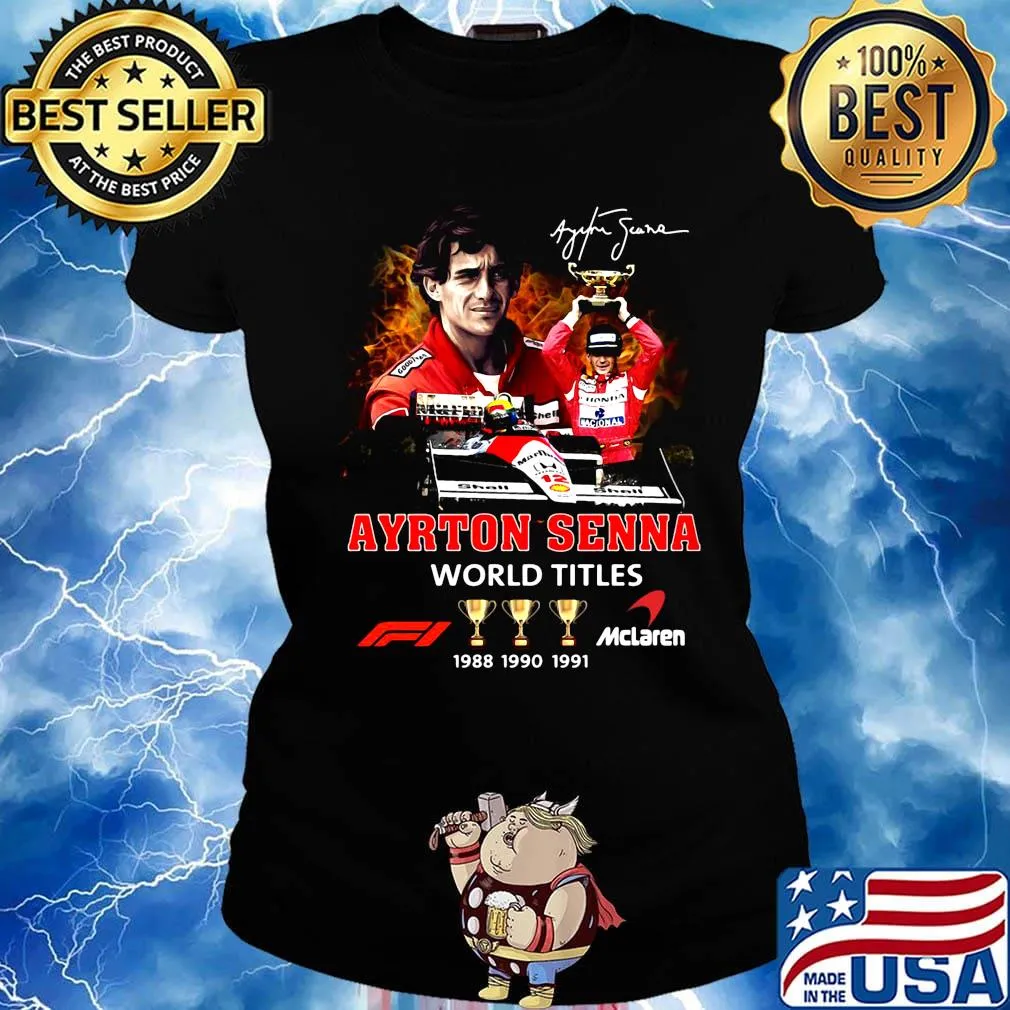 Ayrton senna racing world titles champions signature s Ladies tee