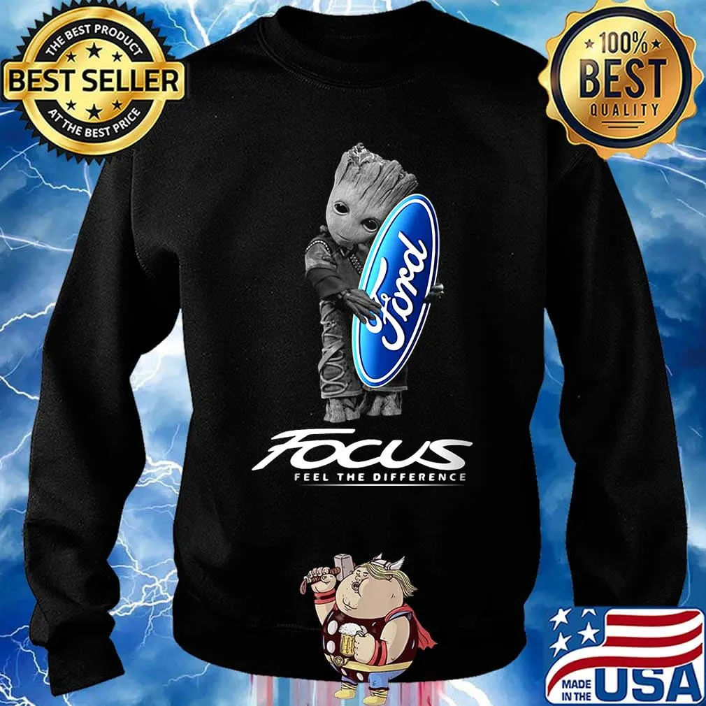 Baby groot hug ford logo focus feel the difference s Sweater