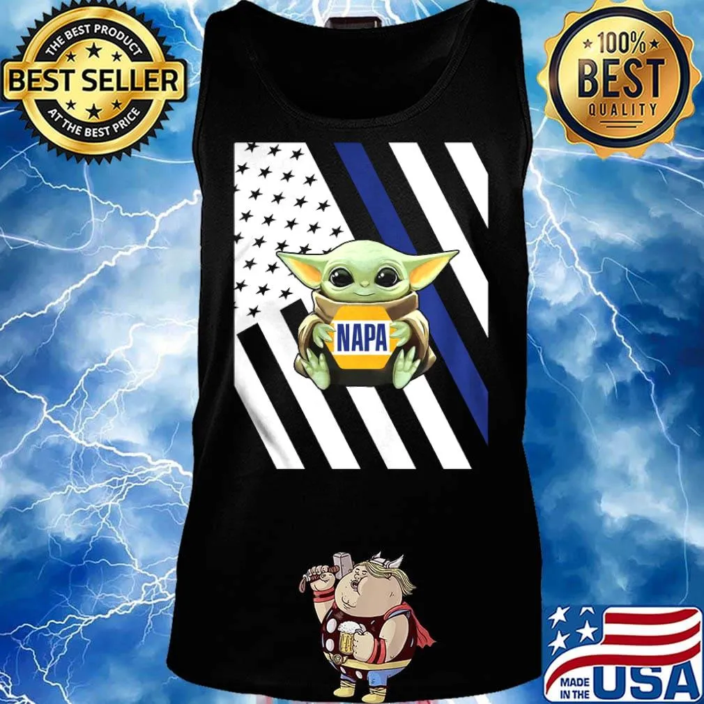 Baby Yoda hug Napa American flag s Tank top