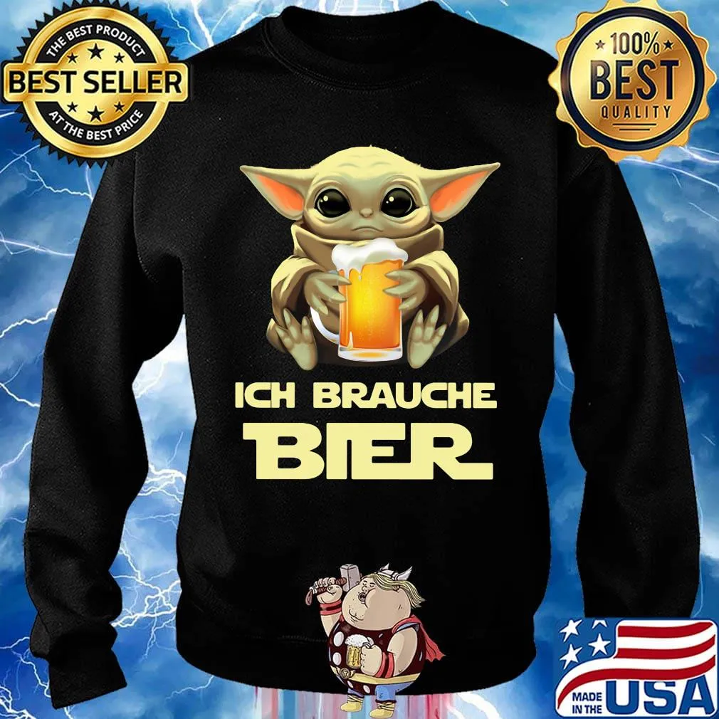 Baby yoda ich brauche bier s Sweater