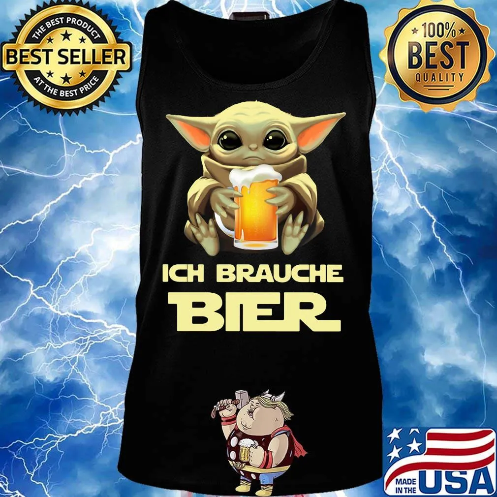 Baby yoda ich brauche bier s Tank top