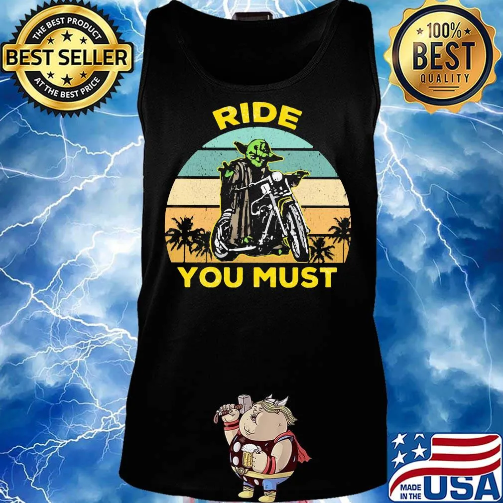 Baby Yoda ride you must vintage retro s Tank top