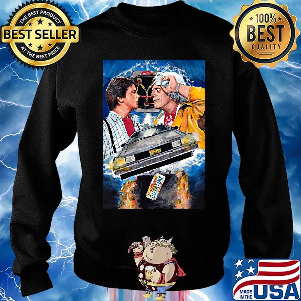 Back to the future movie outa time machine art s Sweater