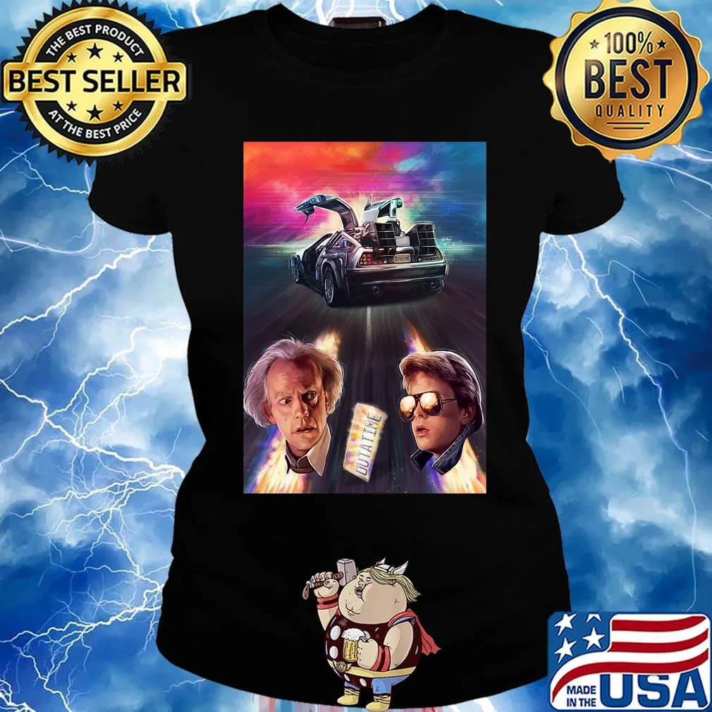 Back to the future movie outa time s Ladies tee