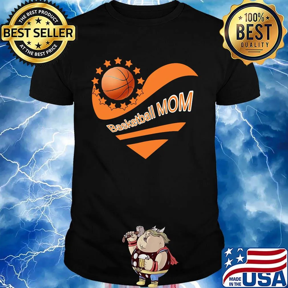 Basketball mom heart american flag independence day shirt
