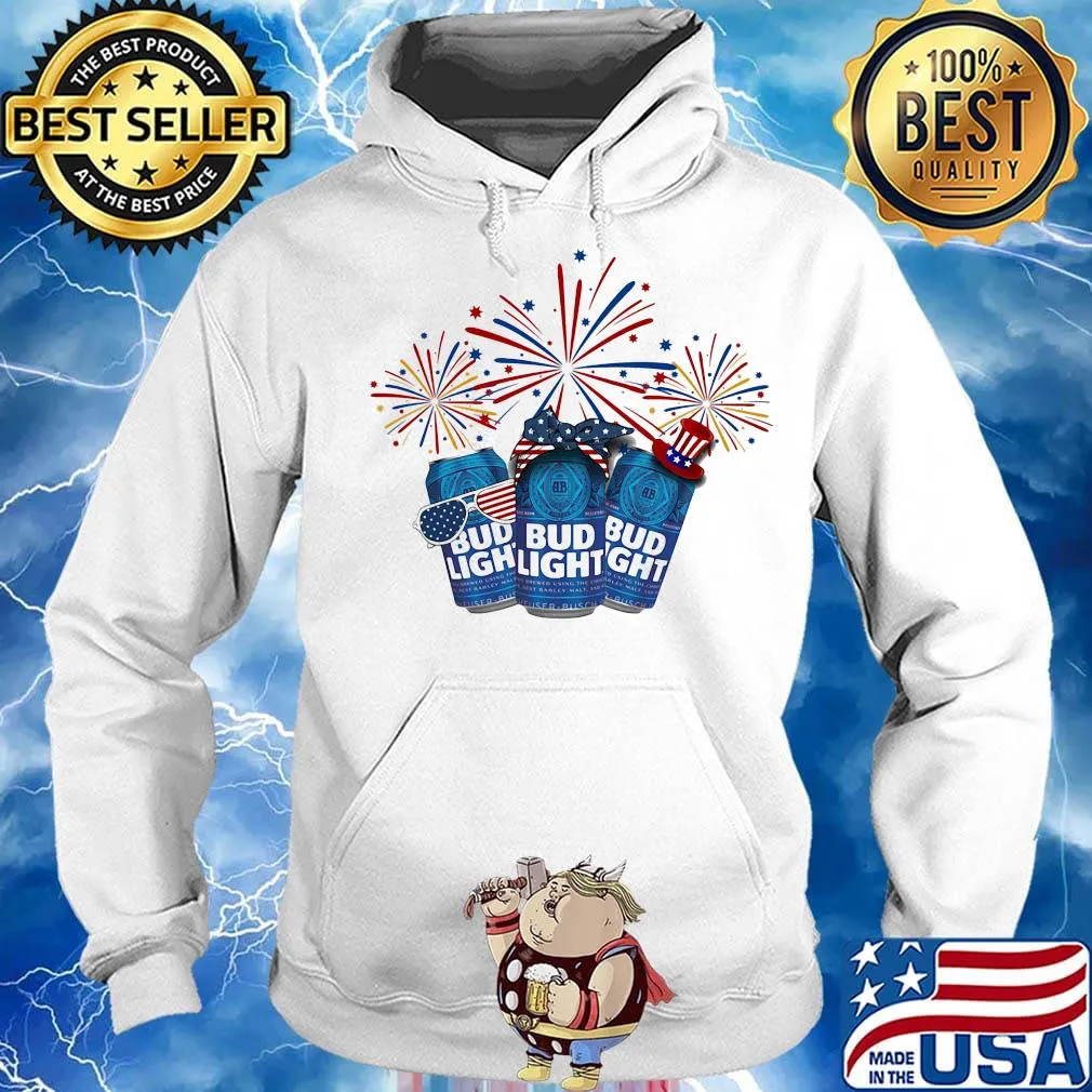 Beer bud light firework america 4th of july independence day s Hoodie
