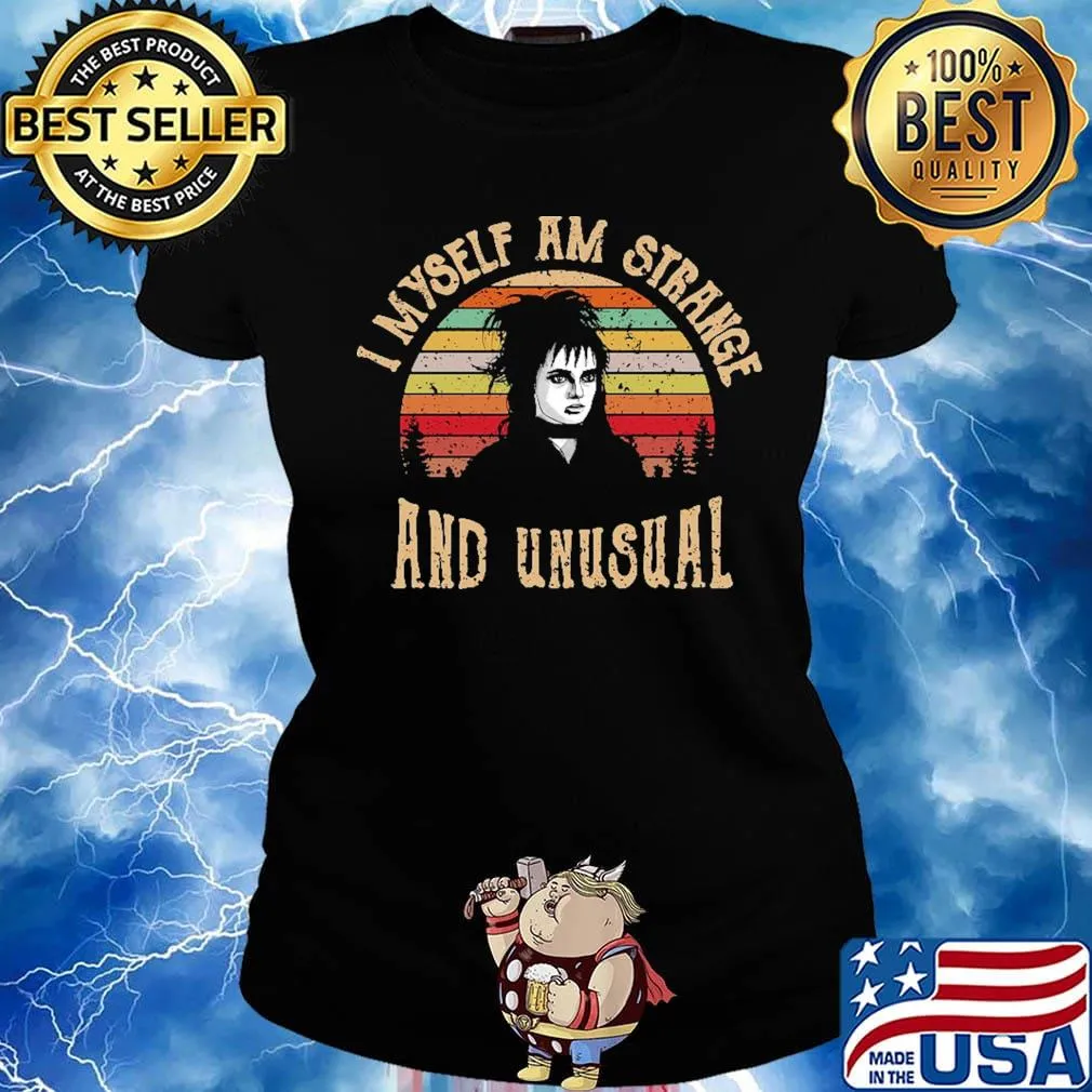 Beetlejuice lydia deetz winona ryder i myself am strange and unusual vintage retro s Ladies tee