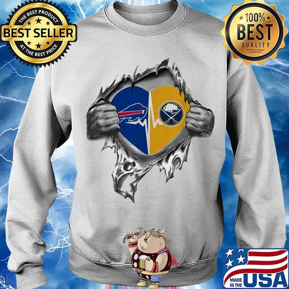 Blood insides heart buffalo bills vs buffalo sabres s Sweater