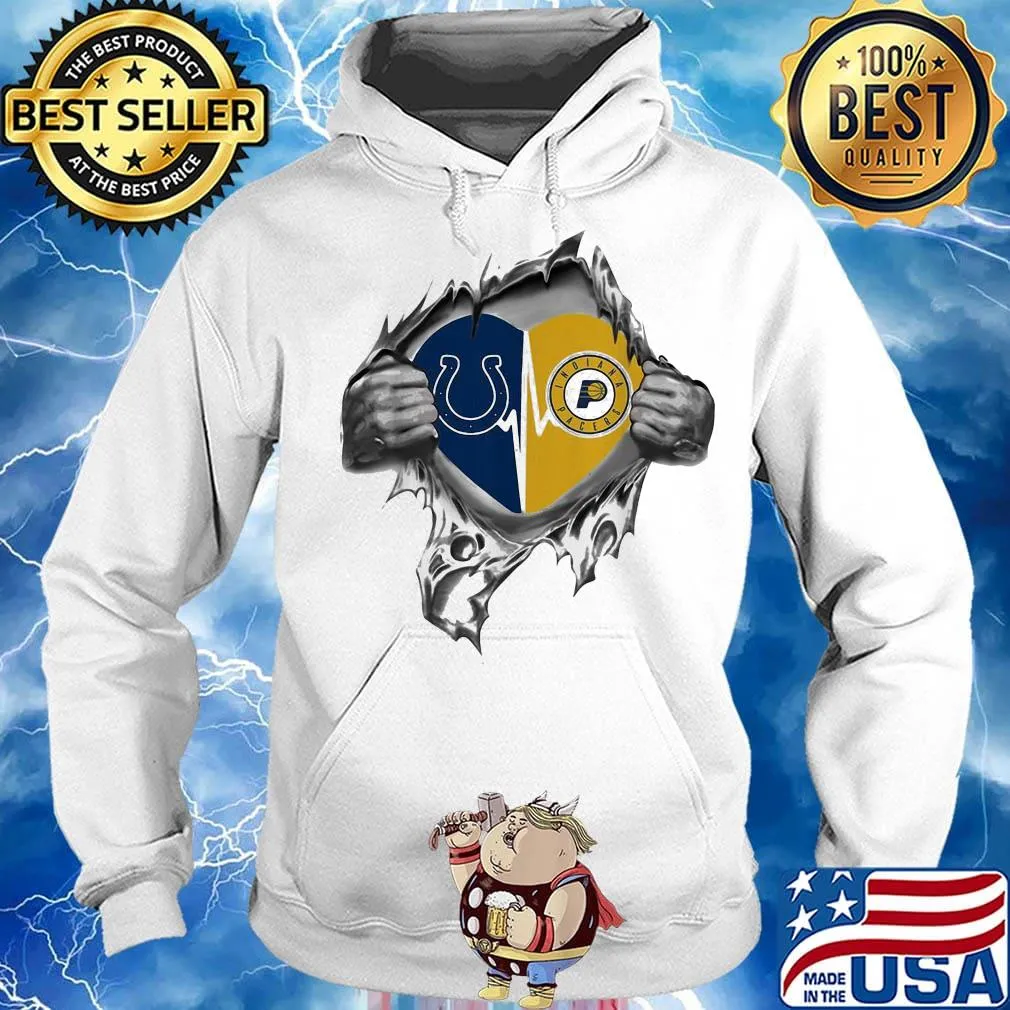 Blood insides heart indianapolis colts vs indiana pacers s Hoodie