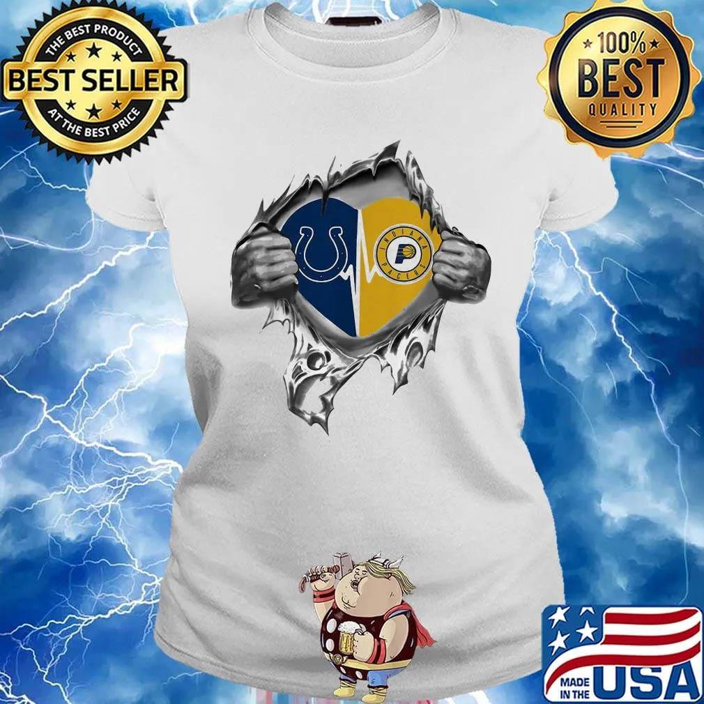 Blood insides heart indianapolis colts vs indiana pacers s Ladies tee