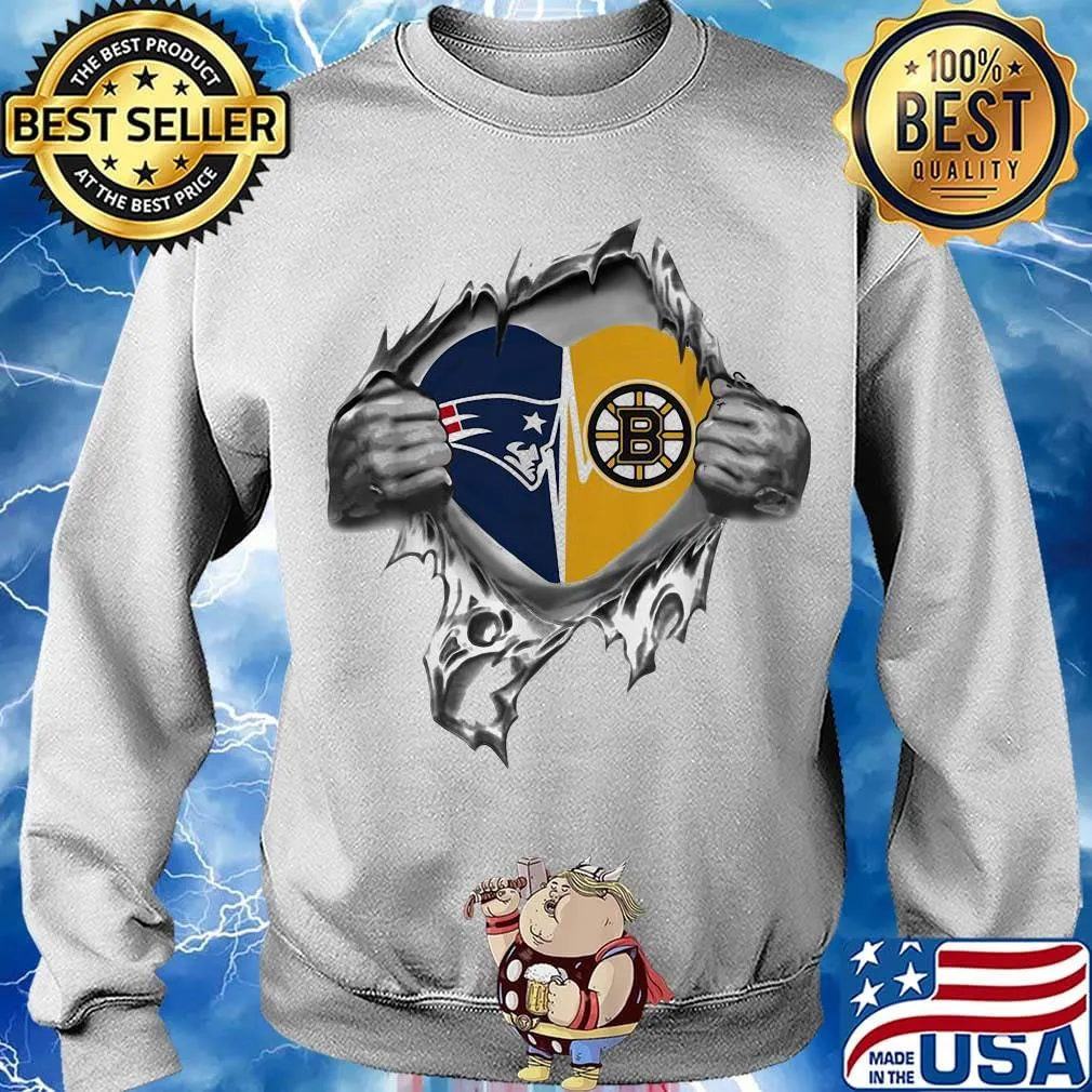 Blood insides heart new england patriots vs boston bruins s Sweater