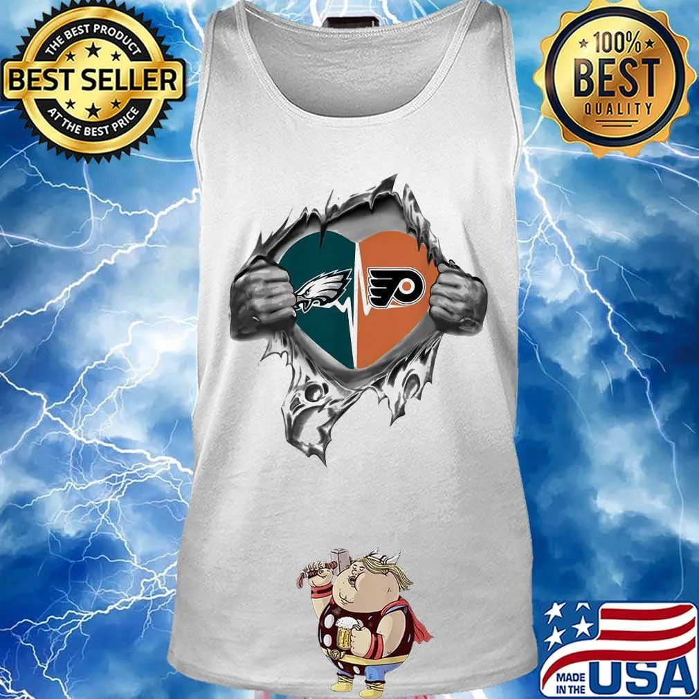 Blood insides heart philadelphia eagles vs philadelphia flyers s Tank top