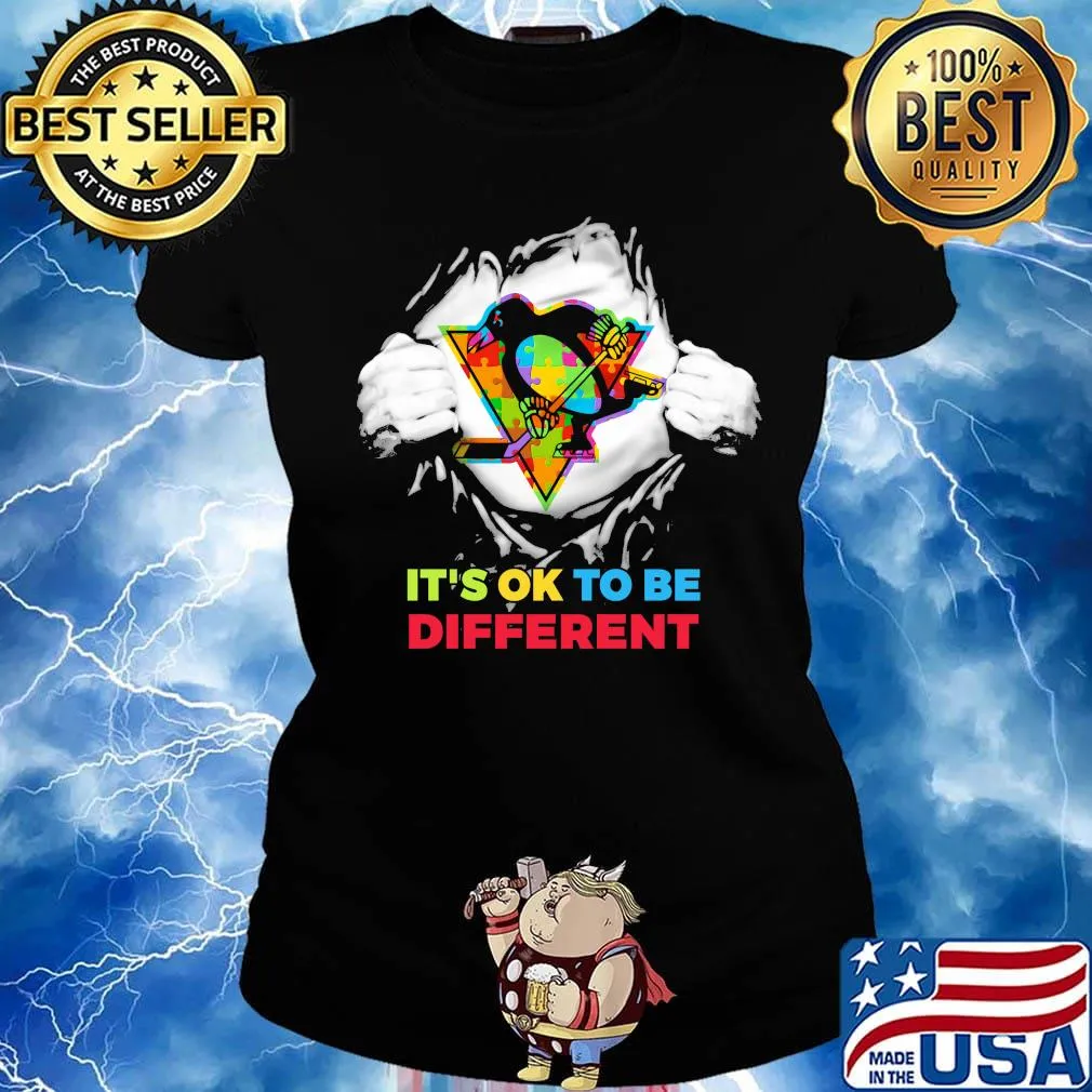 Blood insides pittsburgh penguins it's ok to be different s Ladies tee