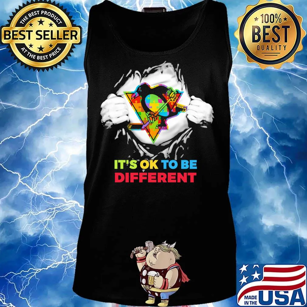 Blood insides pittsburgh penguins it's ok to be different s Tank top