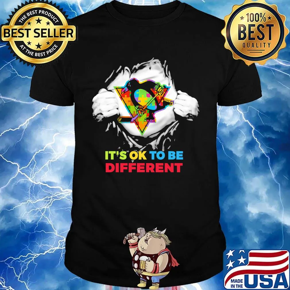 Blood insides pittsburgh penguins it's ok to be different shirt
