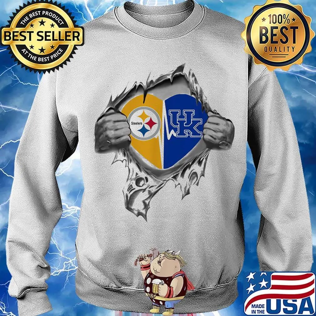 Blood insides pittsburgh steelers and kentucky wildcats heart s Sweater