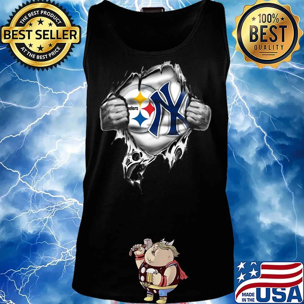 Blood insides pittsburgh steelers and new york yankees s Tank top