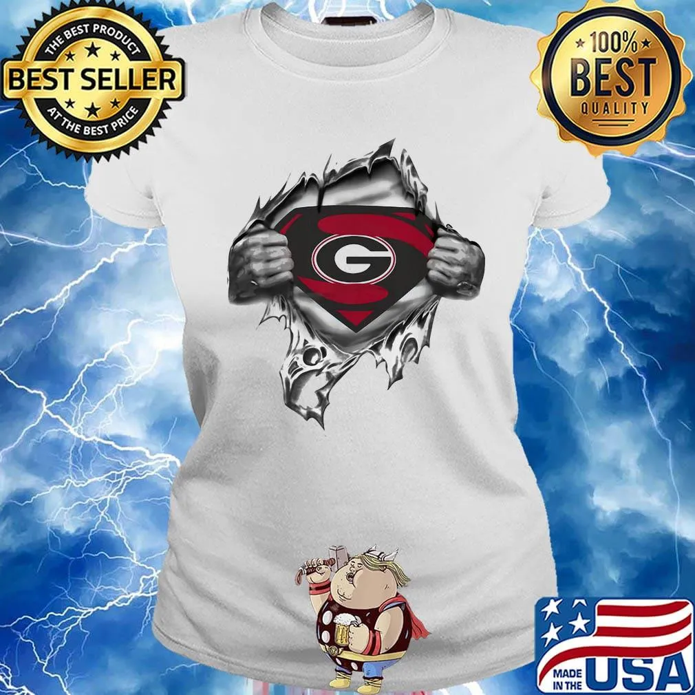 Blood insides superman georgia bulldogs s Ladies tee