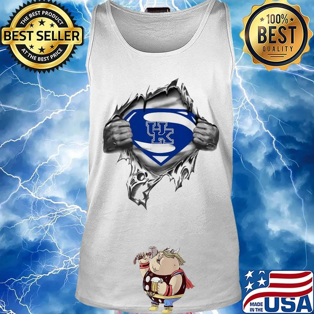 Blood insides superman kentucky wildcats football s Tank top