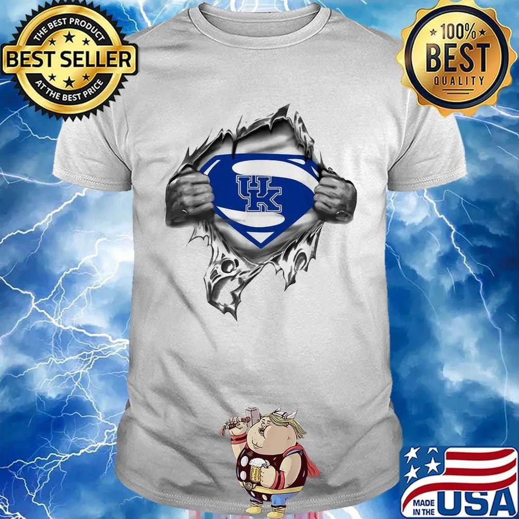 Blood insides superman kentucky wildcats football shirt