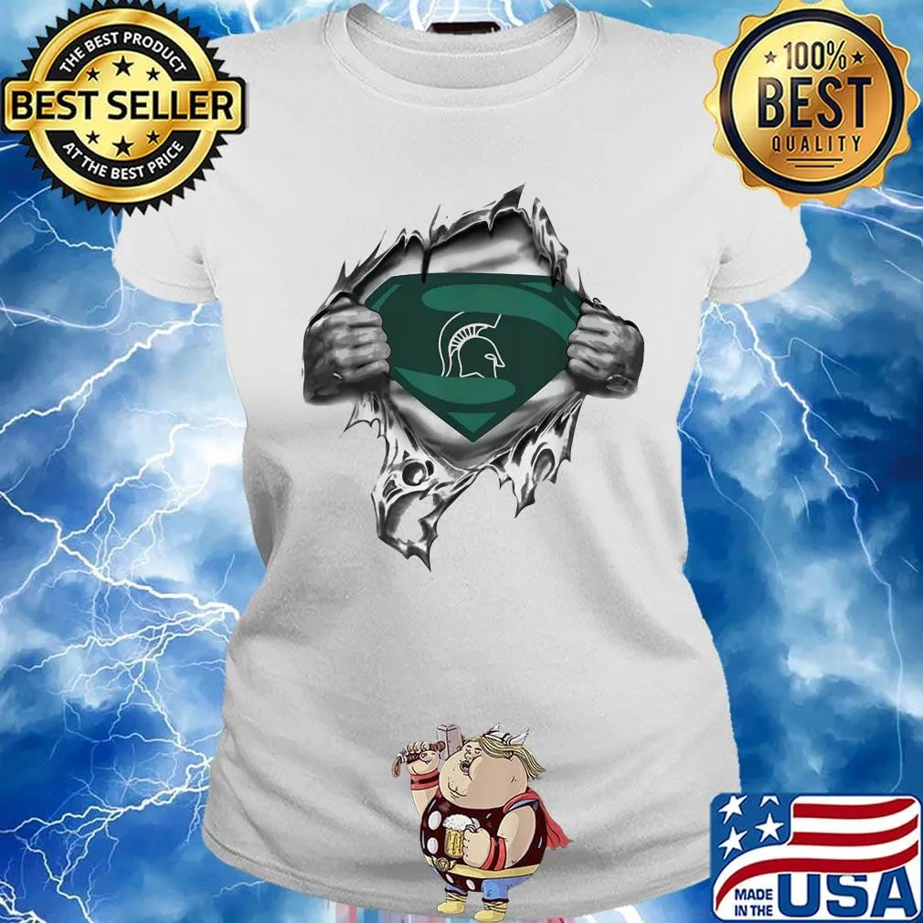 Blood insides superman michigan state spartans s Ladies tee