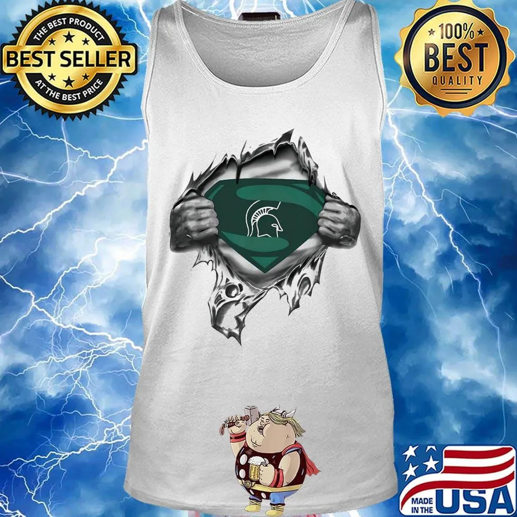 Blood insides superman michigan state spartans s Tank top