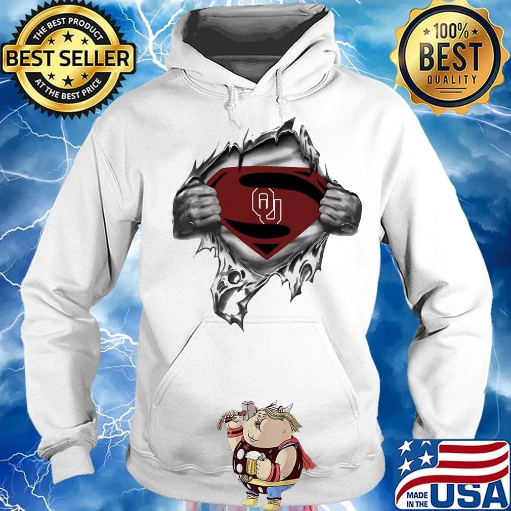 Blood insides superman oklahoma sooners s Hoodie