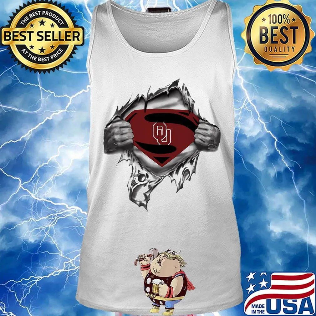 Blood insides superman oklahoma sooners s Tank top
