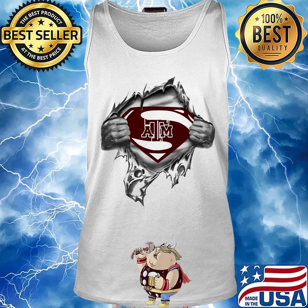 Blood insides superman texas a&m university s Tank top