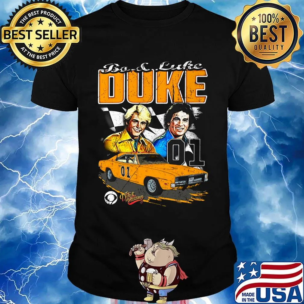 Bo luke duke 01 dukes hazzard car flag shirt