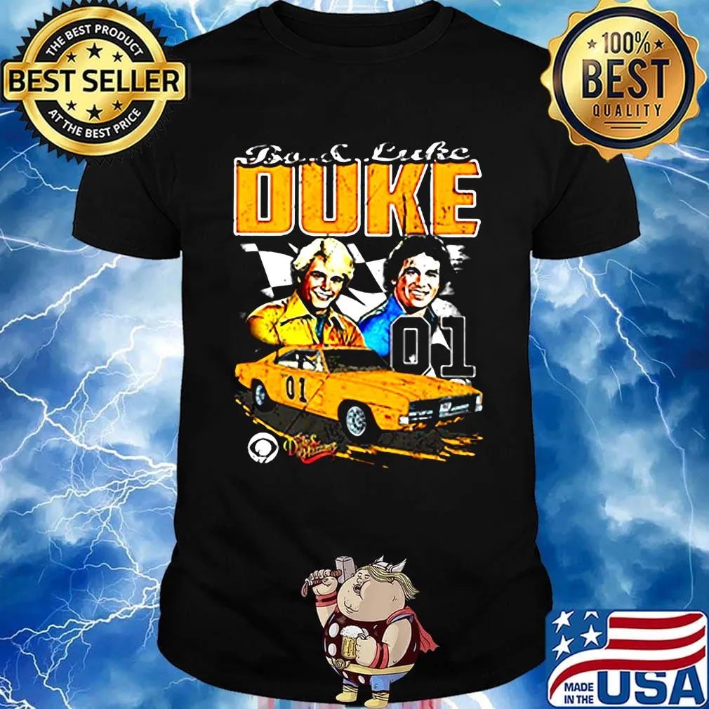 Bo luke duke 01 dukes of hazzard car flag shirt