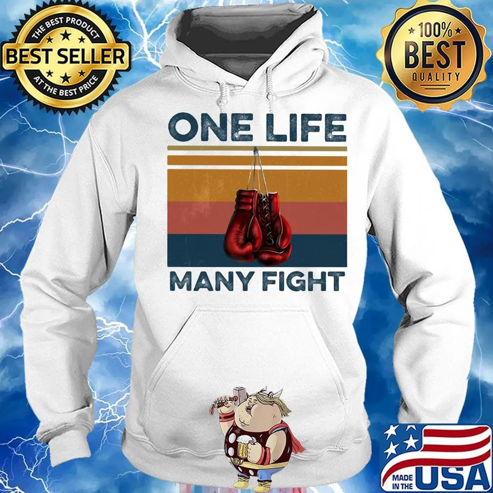 Boxing one life many fight vintage retro s Hoodie