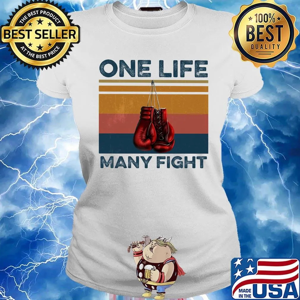 Boxing one life many fight vintage retro s Ladies tee