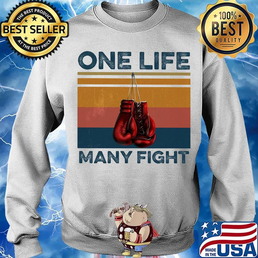 Boxing one life many fight vintage retro s Sweater