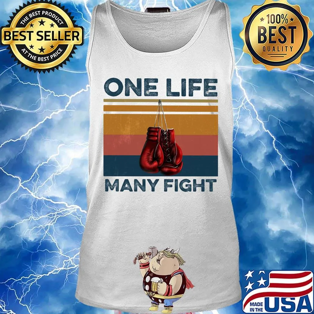Boxing one life many fight vintage retro s Tank top