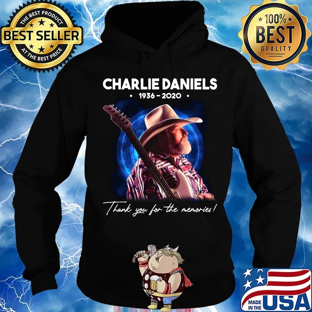 Charlie daniels 1936 2020 thank you for the memories guitar stars s Hoodie