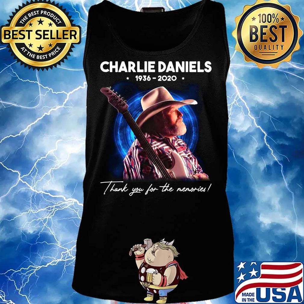 Charlie daniels 1936 2020 thank you for the memories guitar stars s Tank top