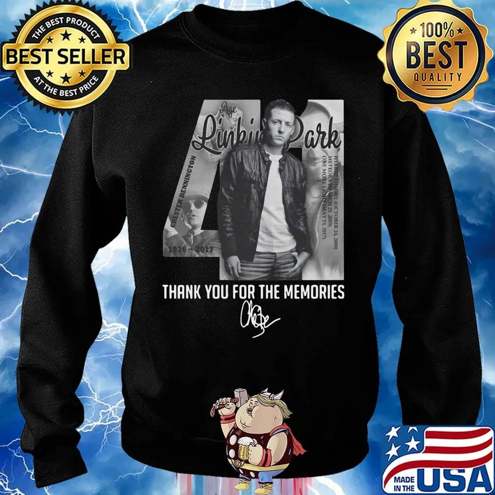 Chester bennington 41 linkin park thank you for the memories signature s Sweater