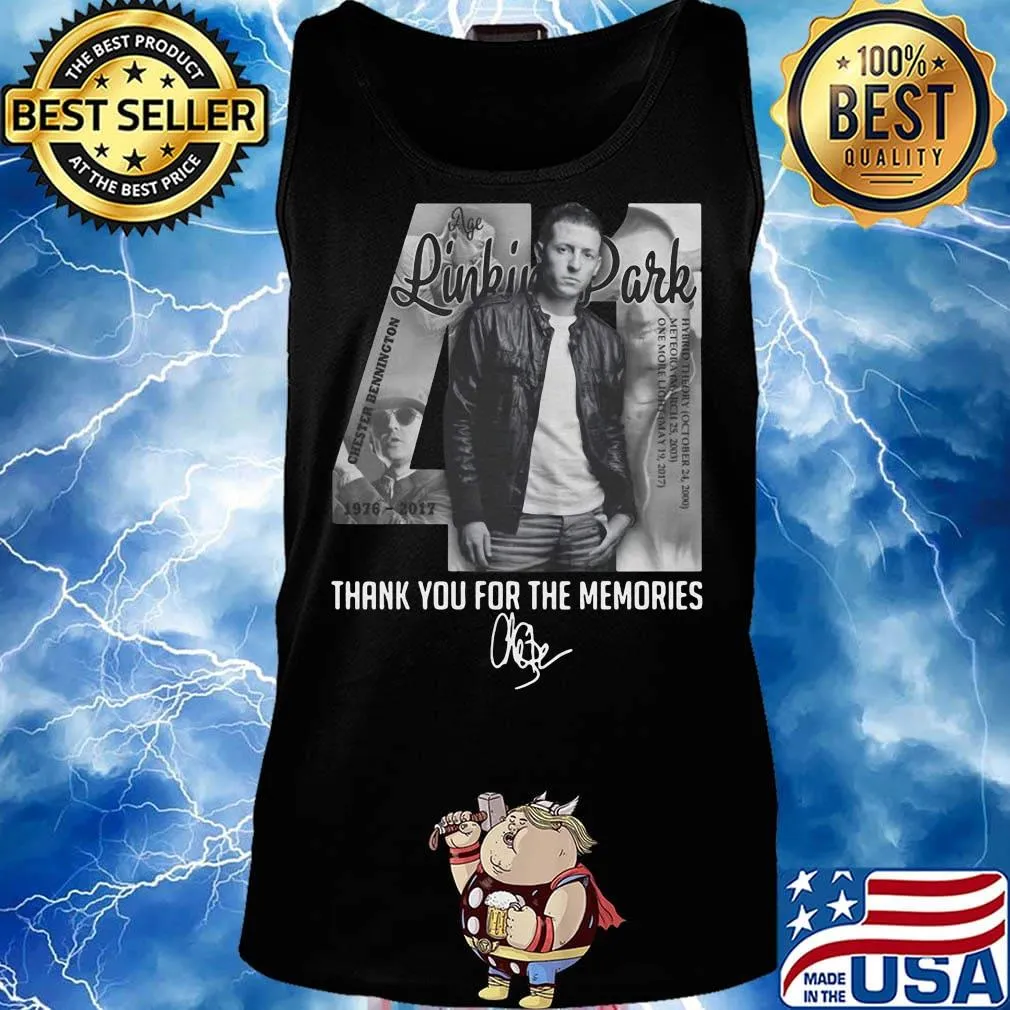 Chester bennington 41 linkin park thank you for the memories signature s Tank top