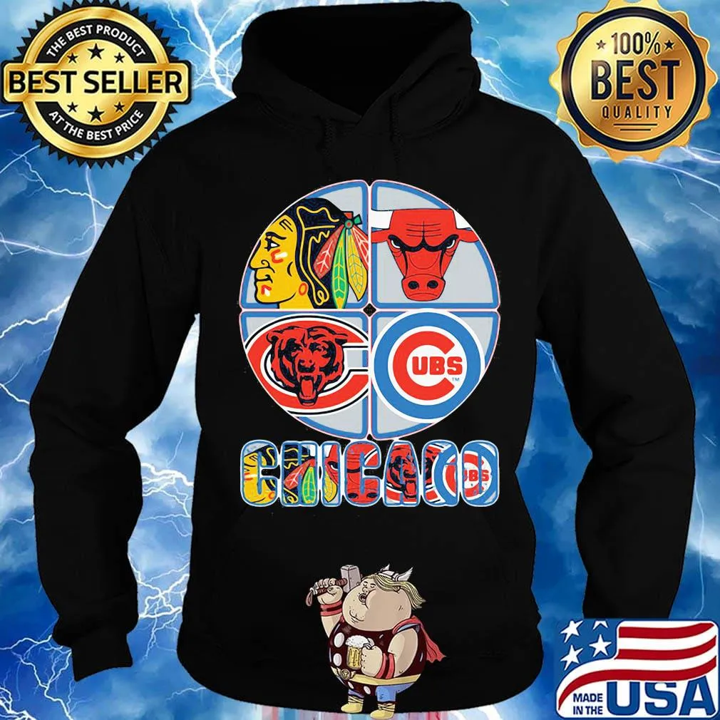 Chicago blackhawks bulls bears and cubs logo s Hoodie
