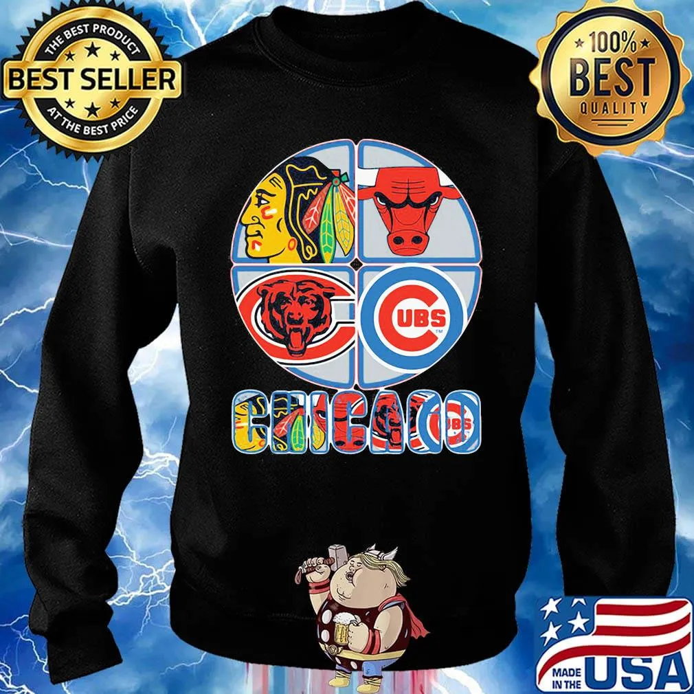 Chicago blackhawks bulls bears and cubs logo s Sweater