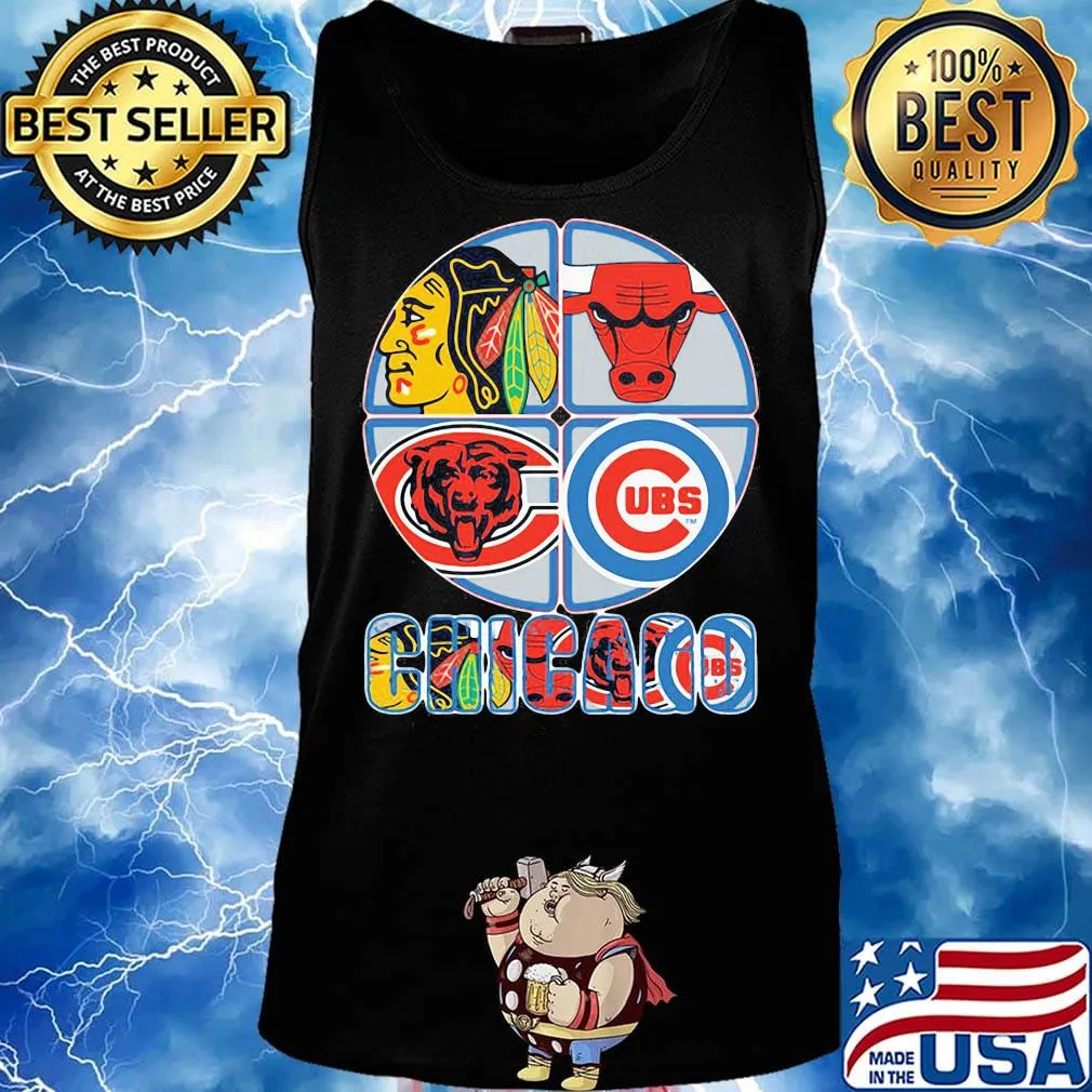 Chicago blackhawks bulls bears and cubs logo s Tank top
